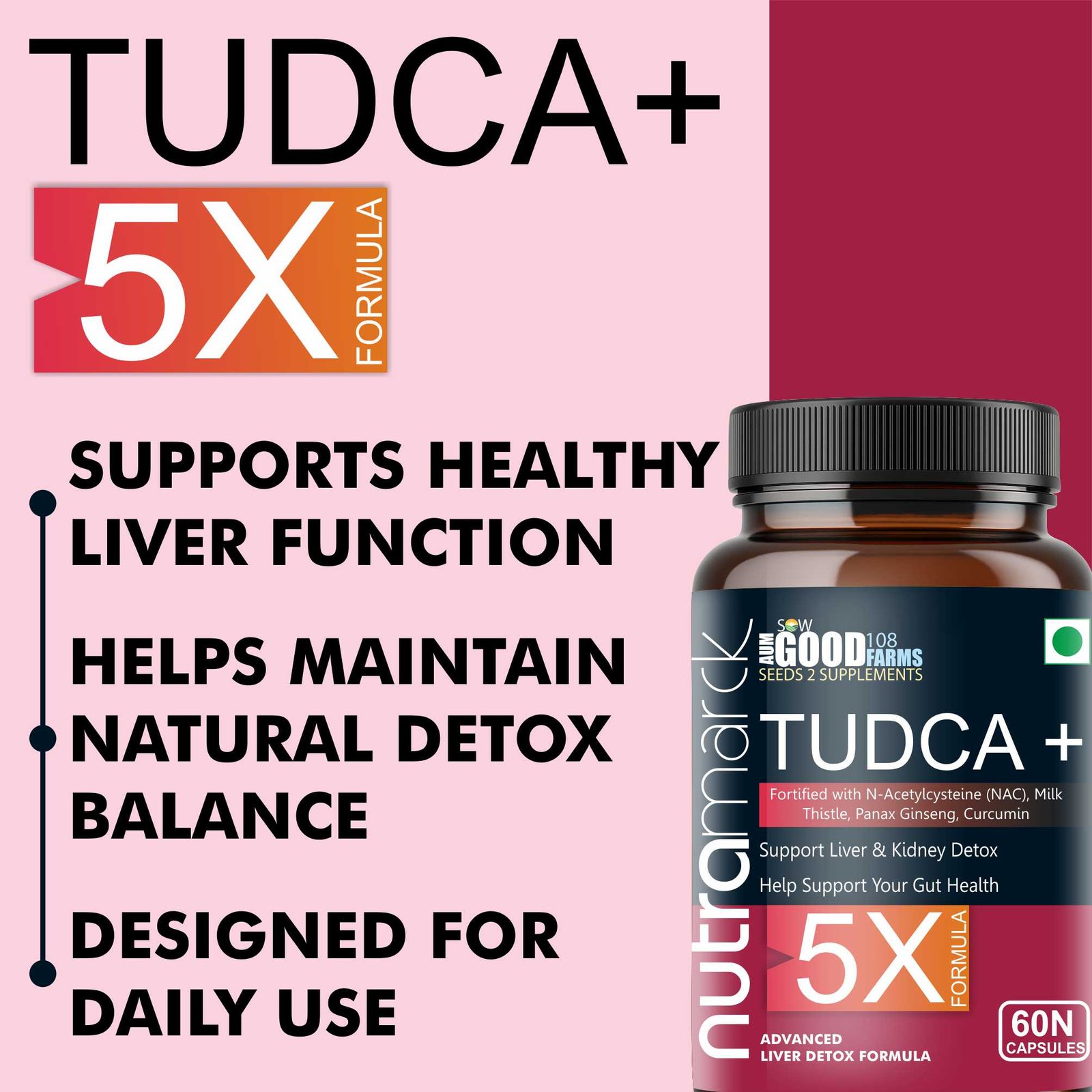 6 TUDCA Capsules Product Packaging