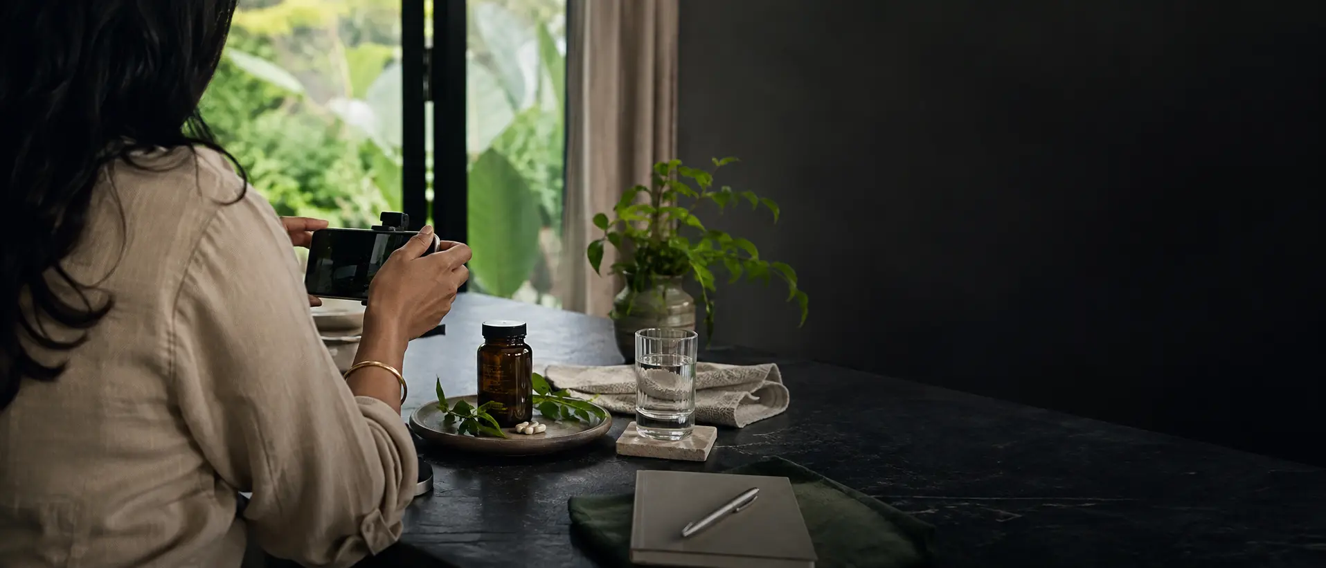 Creator producing authentic wellness content