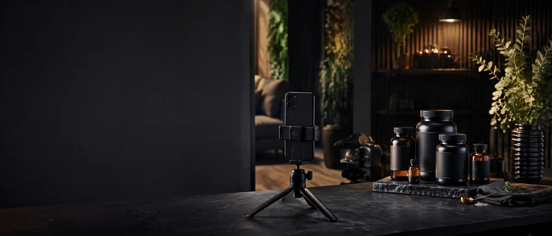 Premium wellness content creation studio