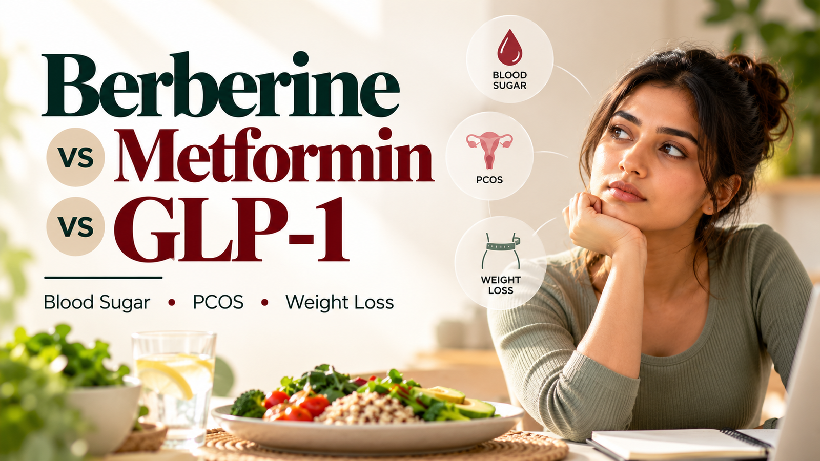 Berberine vs metformin vs GLP-1 comparison for blood sugar PCOS and weight loss