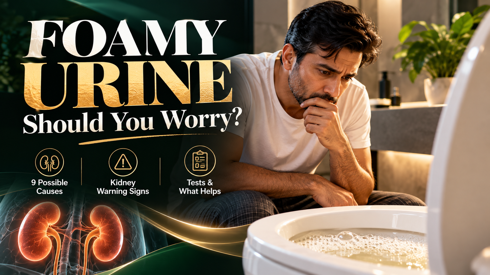Foamy urine causes proteinuria kidney warning signs and tests